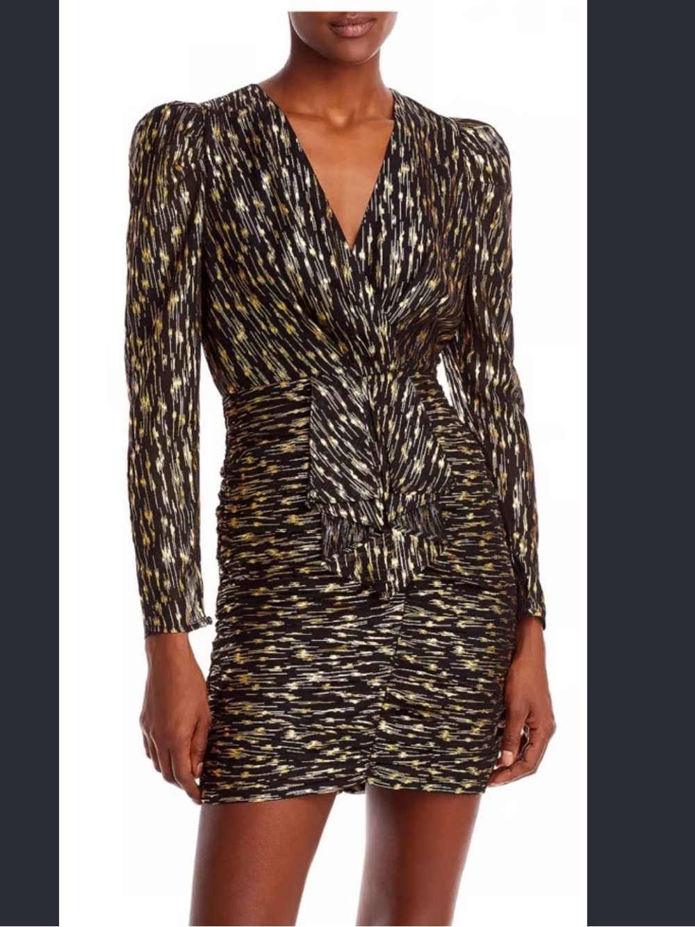 Aqua Black & Gold Mini Dress